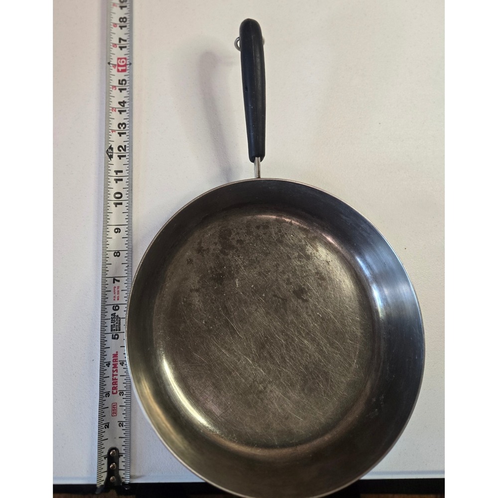 Vintage Revere Ware 10 Inch Copper Bottom Skillet Fry Pan Bakelite Handle 1801